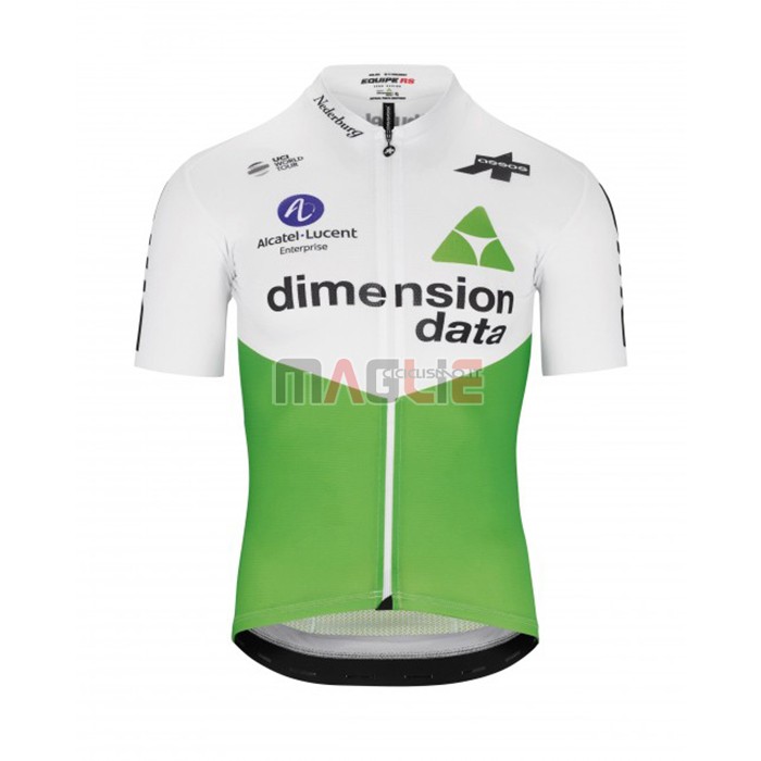 Maglia Dimension Data Manica Corta 2019 Verde Bianco